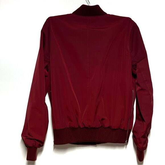 Madewell Bomber Side Zip Jacket Dusty Burgundy Womens Sz S - Picture 5 of 8